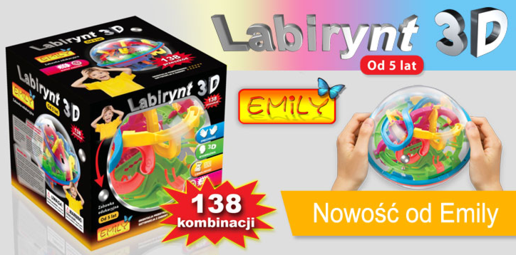 Emily - Inteligentna KULA LABIRYNT 3D - sprytna przeplatanka - Polska Wersja