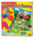 Masa Plastyczna Ciastolina - Farma Z Tłem - formy, tuby, tło